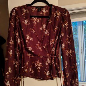 Floral wrap shirt